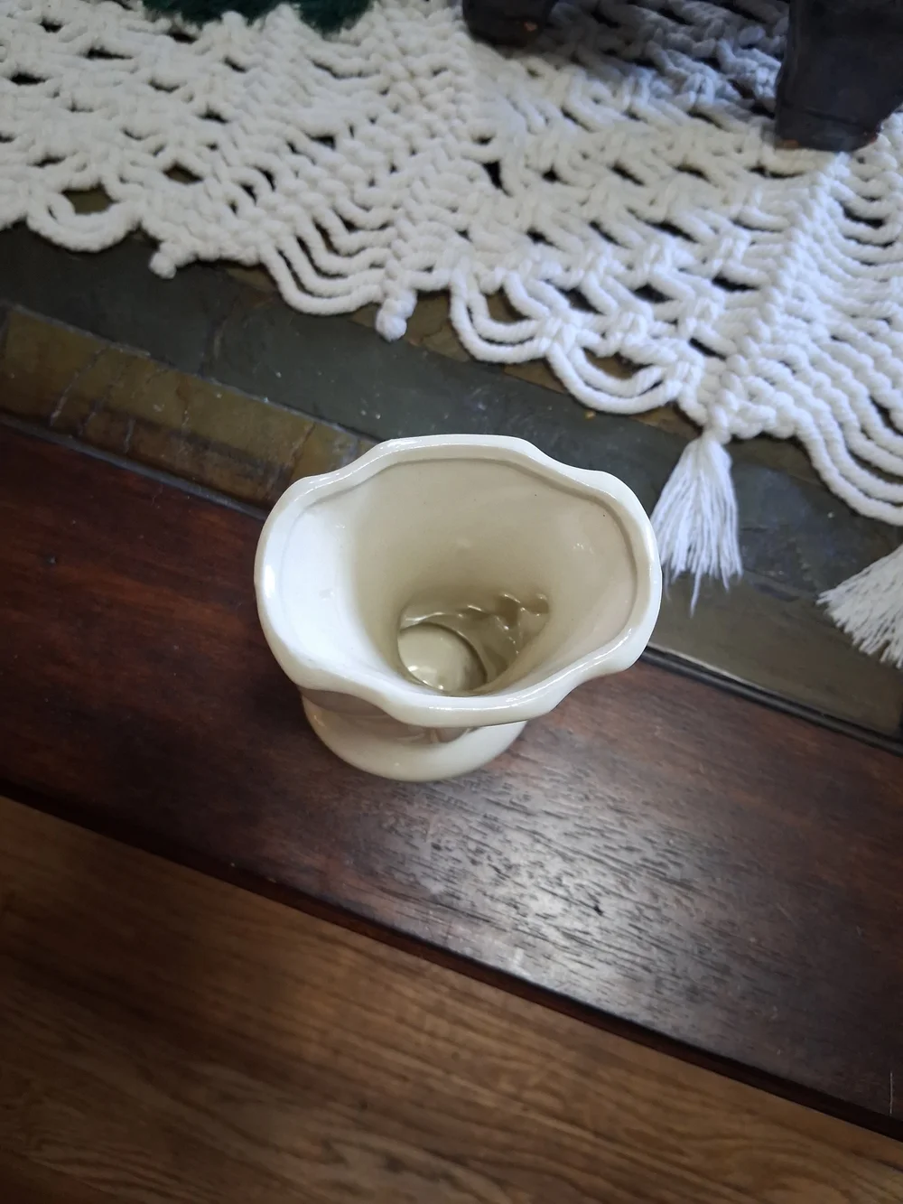 Vintage USA Pottery Cornucopia Bud Vase